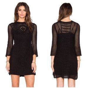 Free People Crochet Mini Dress "Rosalind"
